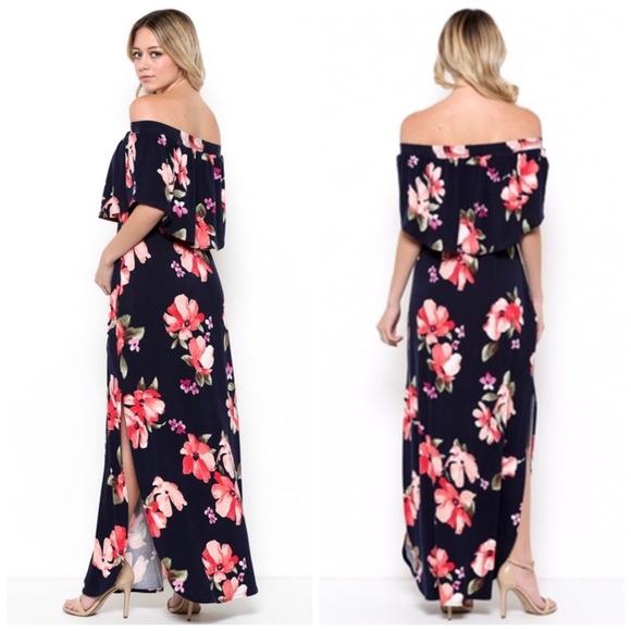 Floral Print Maxi Dress - Picture 5 of 5